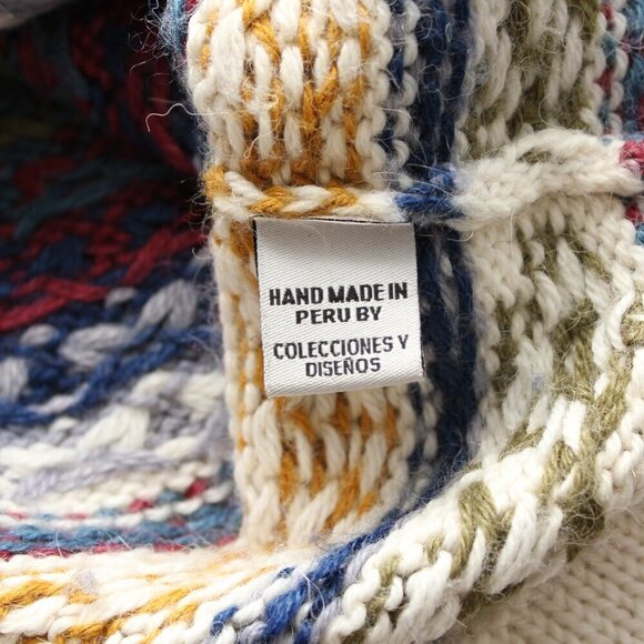 Alpaca Connection Hoodie Sweater Jacket Women’s Boho Full Zip Small - Picture 8 of 8